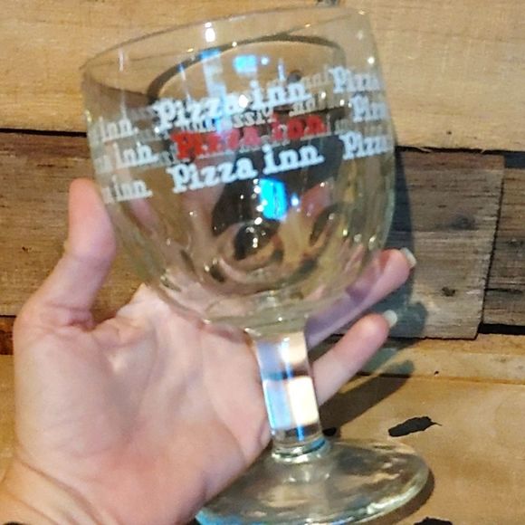 Vintage 80's Pizza Inn Thumbprint Beer Goblet - Picture 8 of 9